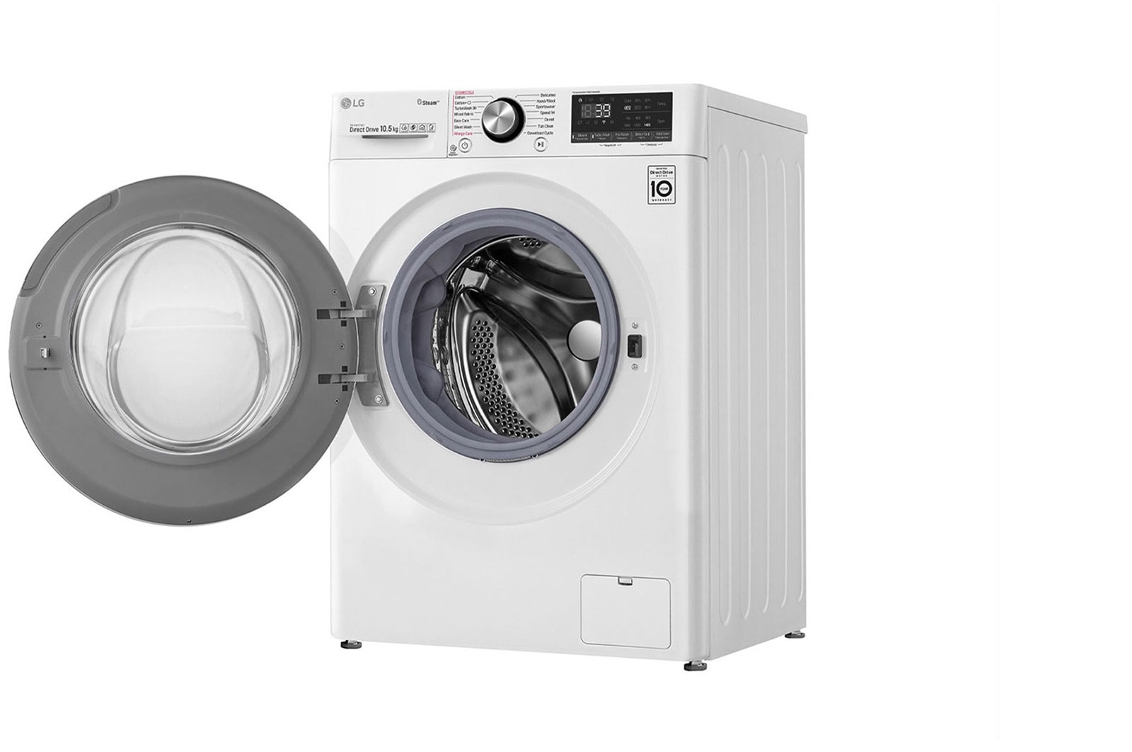 LG Waschmaschine | 10,5 kg| AI DD™ | Steam+™ | TurboWash™360° | Aqualock | Neue Wohlfühl-Trommel, F4WV910P2