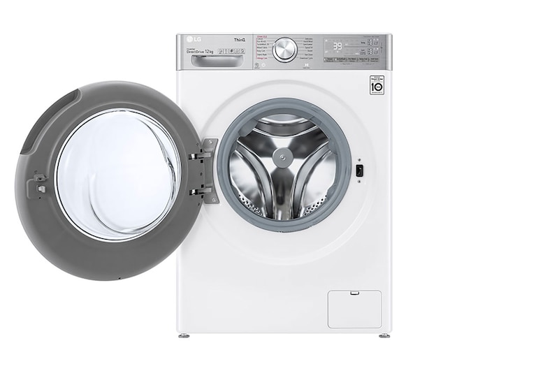 LG Waschmaschine | 12 kg | AI DD™ | Steam | TurboWash | Neue Wohlfühl-Trommel | Automatische Waschmitteldosierung | LG F4WV912AT, F4WV912AT
