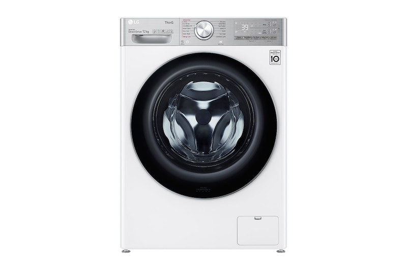 LG Waschmaschine | 12 kg | AI DD™ | Steam | TurboWash | Neue Wohlfühl-Trommel | Automatische Waschmitteldosierung | LG F4WV912AT, F4WV912AT