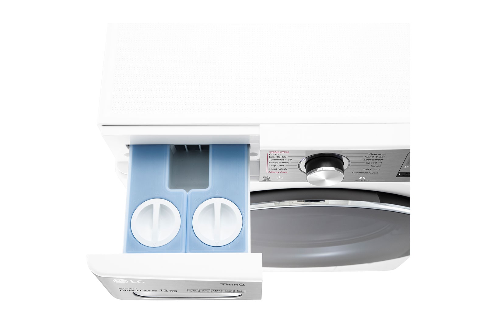 LG Waschmaschine | 12 kg | AI DD™ | Steam | TurboWash | Neue Wohlfühl-Trommel | Automatische Waschmitteldosierung | LG F4WV912AT, F4WV912AT