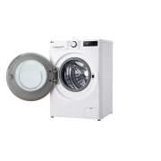 LG Waschtrockner mit 1.200 U./Min. | EEK A/E | 9 kg Waschen | 5 kg Trocknen | Weiß mit schwarzem Bullaugenring | V5WD95SLIM, V5WD95SLIM