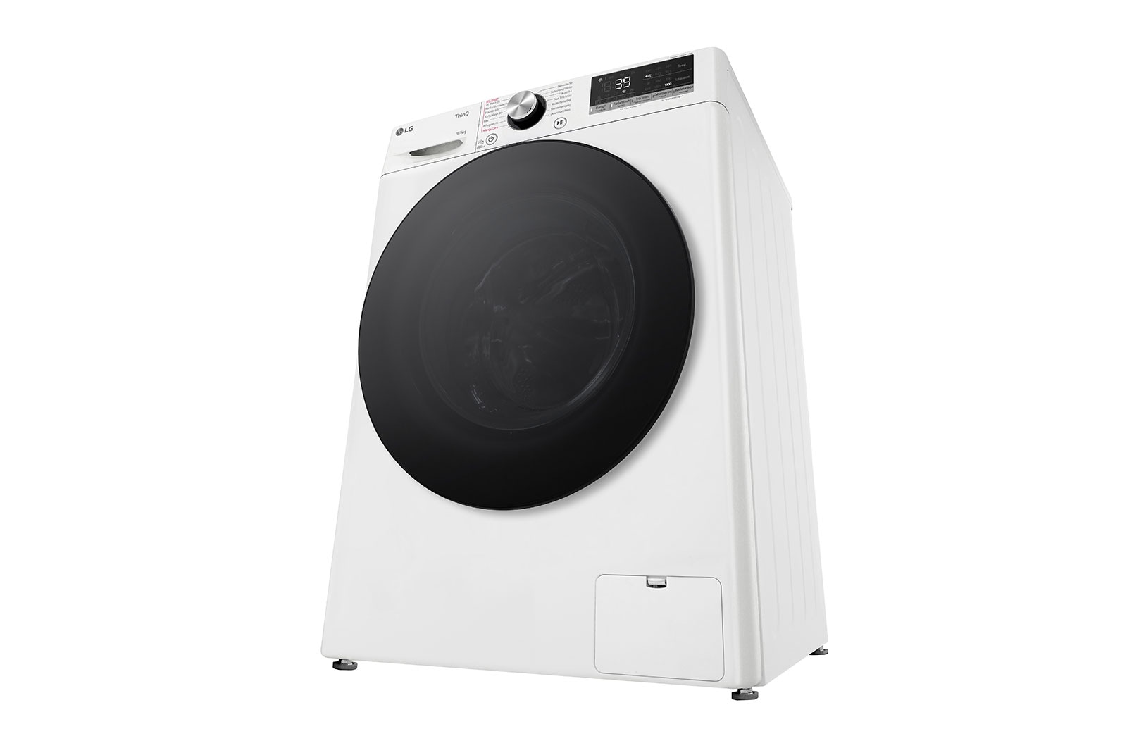 LG Waschtrockner mit 1.400 U./Min. | EEK D/A | 9 kg Waschen | 6 kg Trocknen | Weiß mit schwarzem Bullaugenring | W4WR7096Y, W4WR7096Y