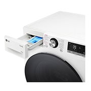 LG Waschtrockner mit 1.400 U./Min. | EEK D/A | 9 kg Waschen | 6 kg Trocknen | Weiß mit schwarzem Bullaugenring | W4WR7096Y, W4WR7096Y