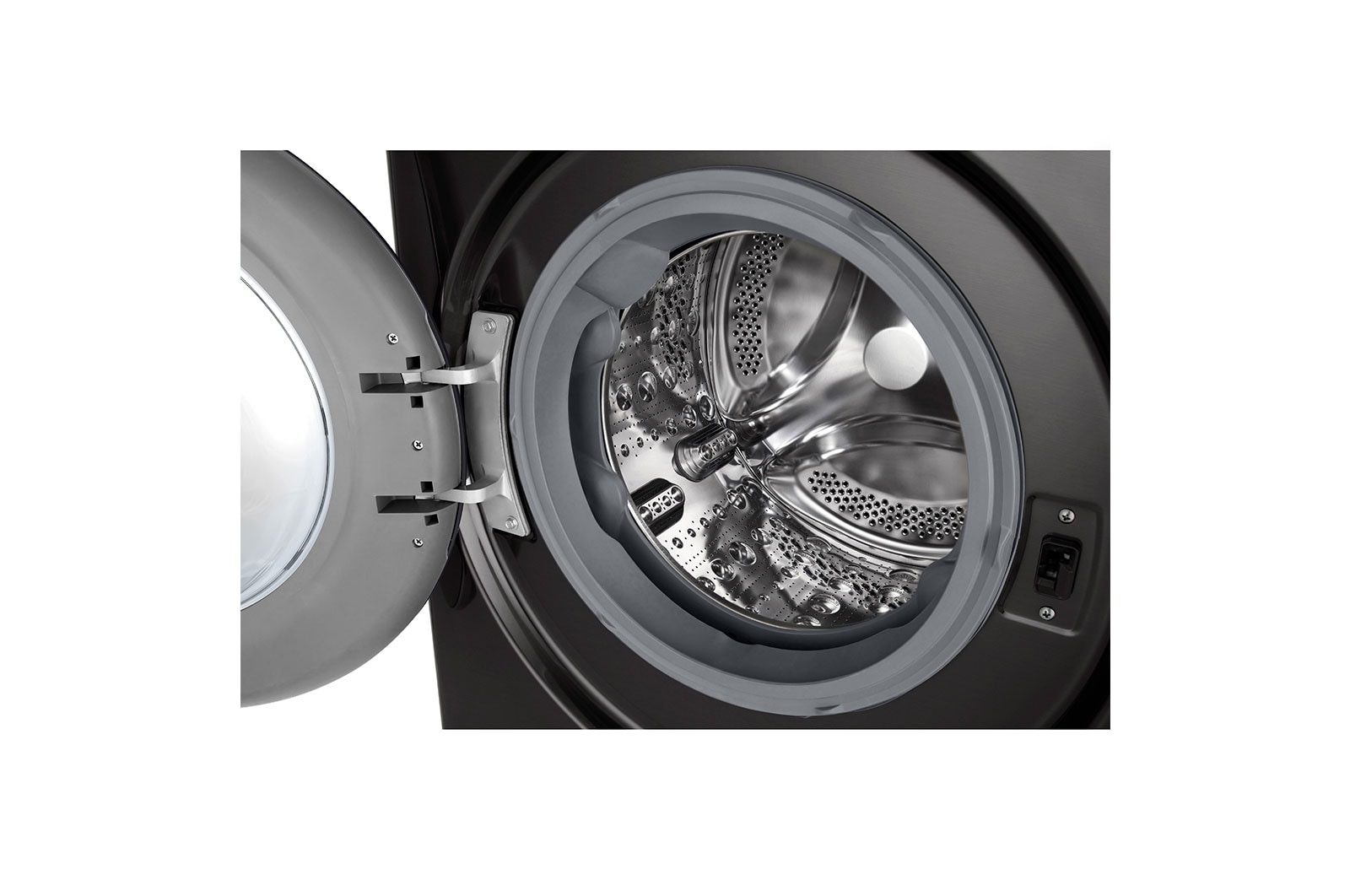 LG Waschtrockner mit 1.400 U./Min. | EEK D/A | 11 kg Waschen | 6 kg Trocknen | Schwarz mit schwarzem Bullaugenring | W4WR70E6YB, W4WR70E6YB