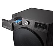 LG Waschtrockner mit 1.400 U./Min. | EEK D/A | 11 kg Waschen | 6 kg Trocknen | Schwarz mit schwarzem Bullaugenring | W4WR70E6YB, W4WR70E6YB