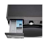 LG Waschtrockner mit 1.400 U./Min. | EEK D/A | 11 kg Waschen | 6 kg Trocknen | Schwarz mit schwarzem Bullaugenring | W4WR70E6YB, W4WR70E6YB