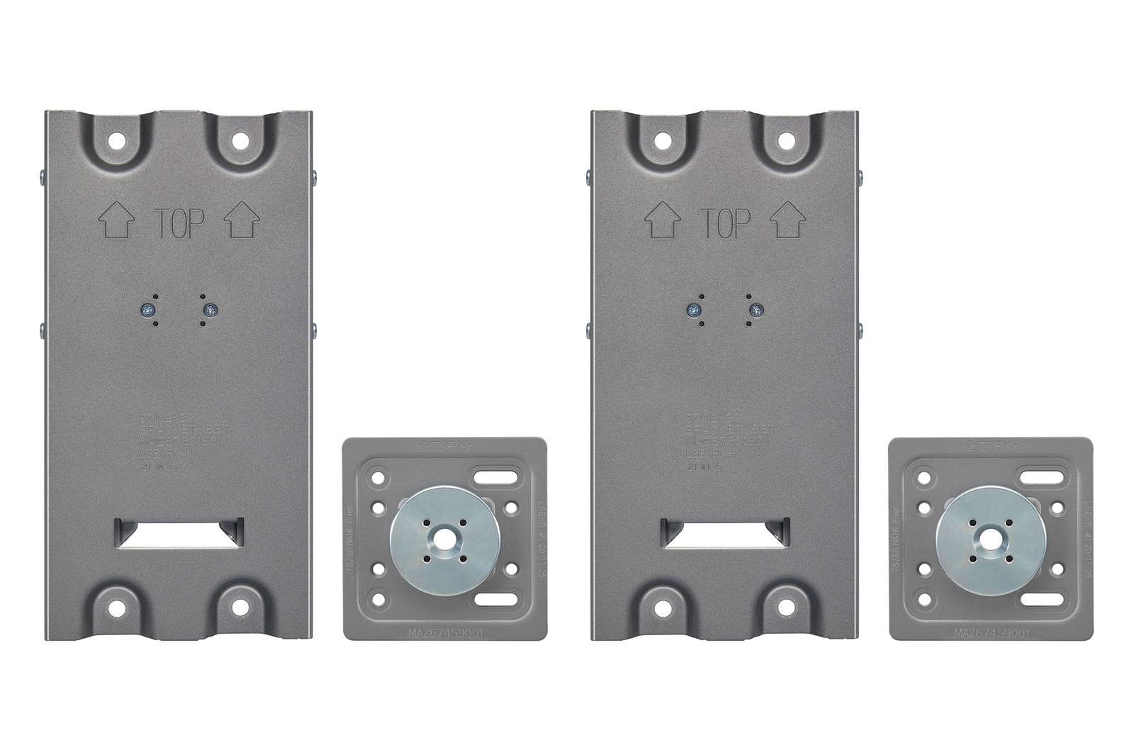 Front view of LG Ultra Large Screen TV Slim Wall Mount Bracket (MEC63568115) MEC63568115