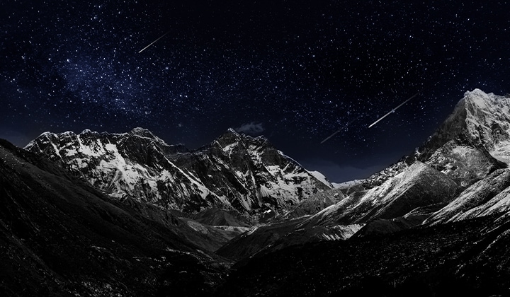 LG's alpha 8 AI Processor 4K with orange light emanating underneath, and colorful circuit board lines branching off the AI Processor.