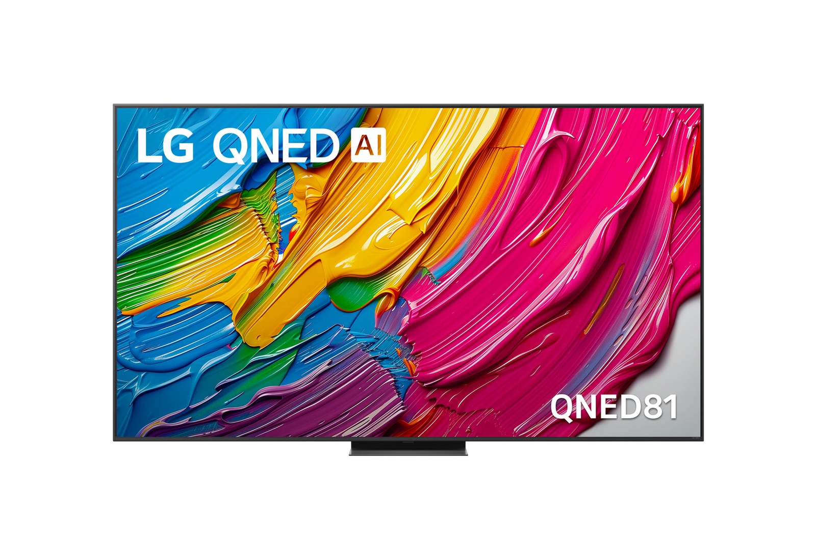 Front view of 86 inch LG QNED AI QNED81 4K Smart TV 2025 86QNED81ASA