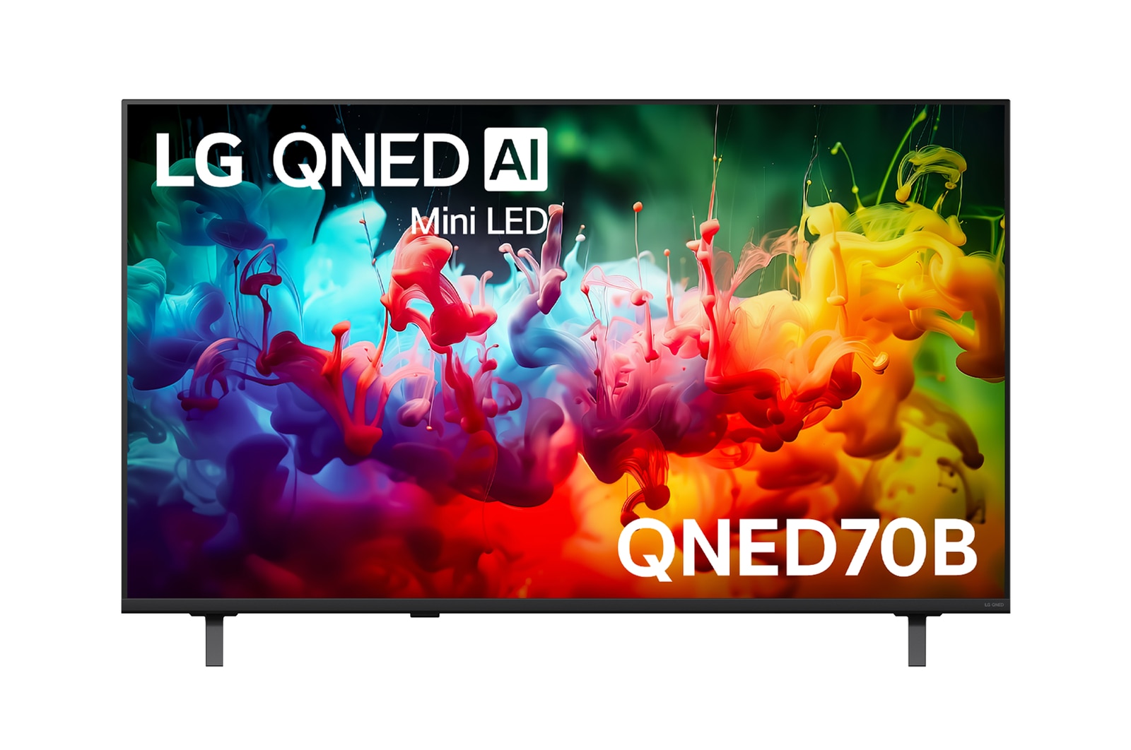 Front view of 43 Inch LG QNED AI QNED70 Mini LED 4K Smart TV 2026 43QNED70BSA