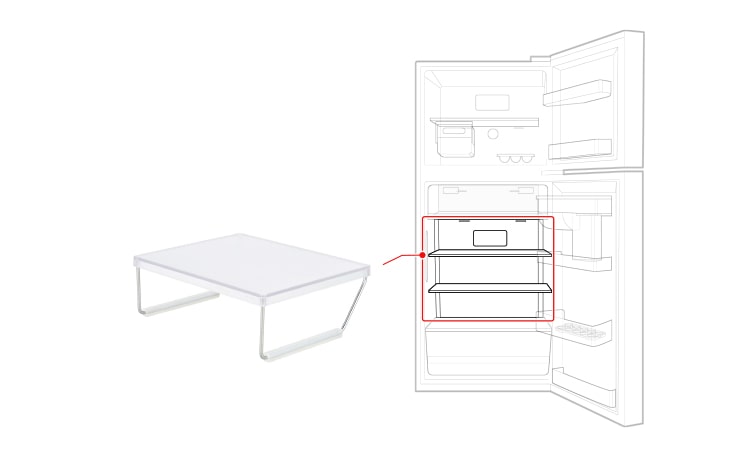 We recommend that you check the outer dimensions of the accessory before purchase and ensure that it can be placed inside your current refrigerator If the space inside the refrigerator is smaller than the accessory it cannot be used