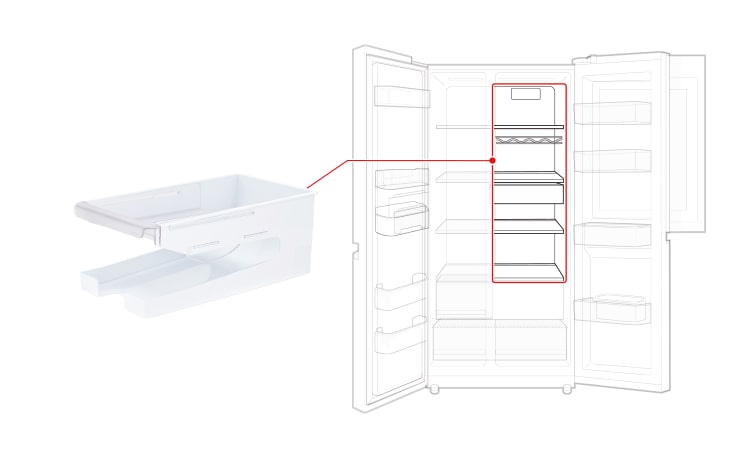 We recommend that you check the outer dimensions of the accessory before purchase and ensure that it can be placed inside your current refrigerator If the space inside the refrigerator is smaller than the accessory it cannot be used If there is a wine rack or another shelf above or below the shelf where you plan to install the Beverage Tray installation may be restricted