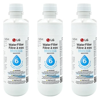 Front view of LG LT1000P3 Refrigerator Water Filter (3 Packs) ADQ74793510