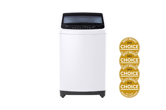 Front view of 7.5kg Top Load Washer - Smart Inverter, LG WTG7520