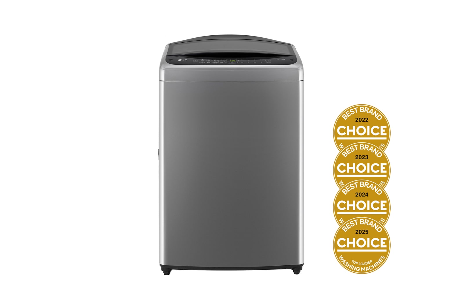 Front view of 9kg Series 3 Top Load Washing Machine with AI DD® in Grey WTL3-09G