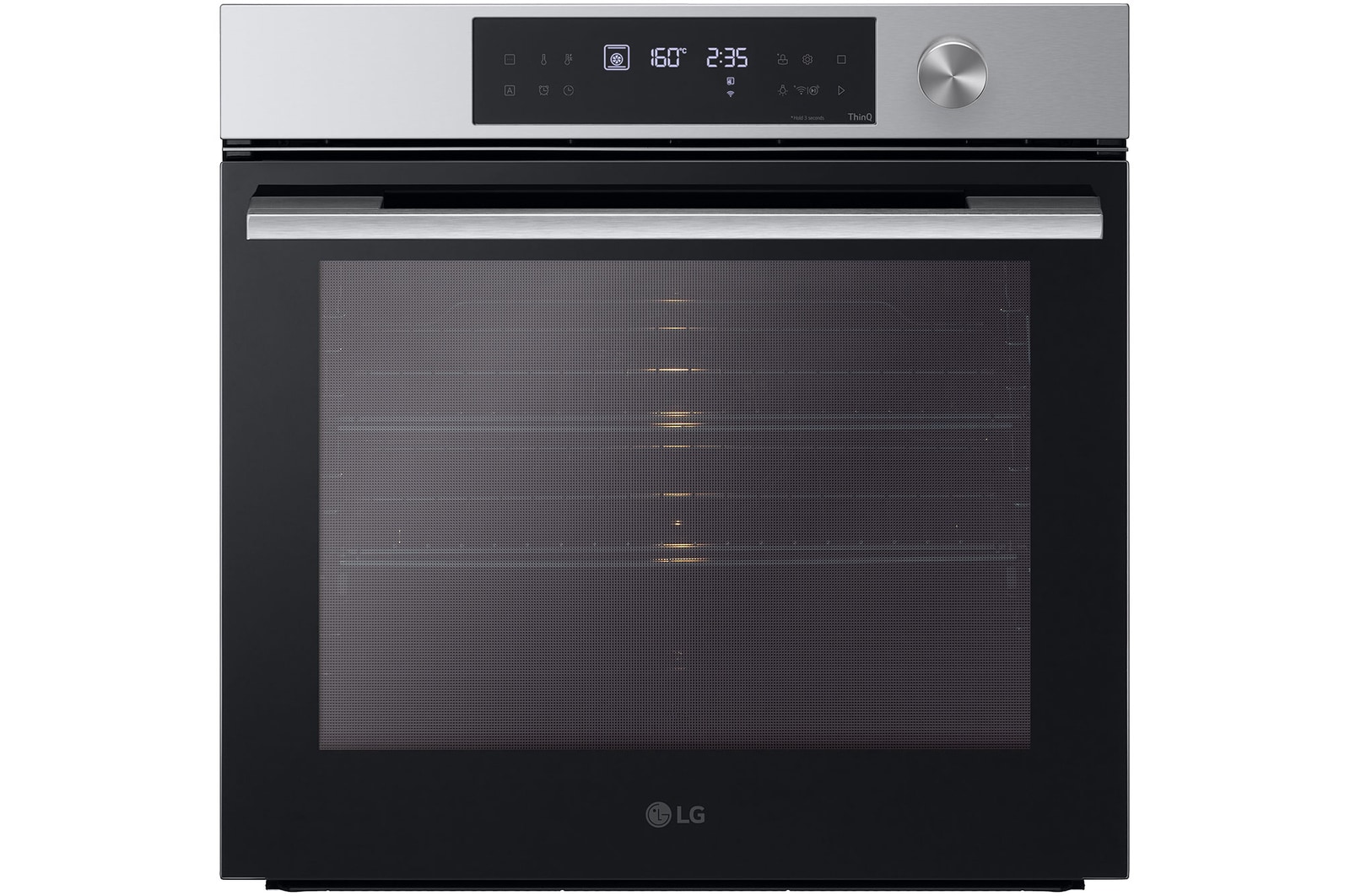 Front view of 76L InstaView Series 7 Pyro Oven – Stainless, BO607G1S4