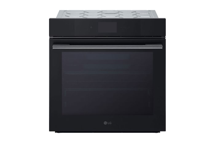 LG 76L InstaView Series 9 Full Steam Oven, Glass, BO609B2BG4, Front View
