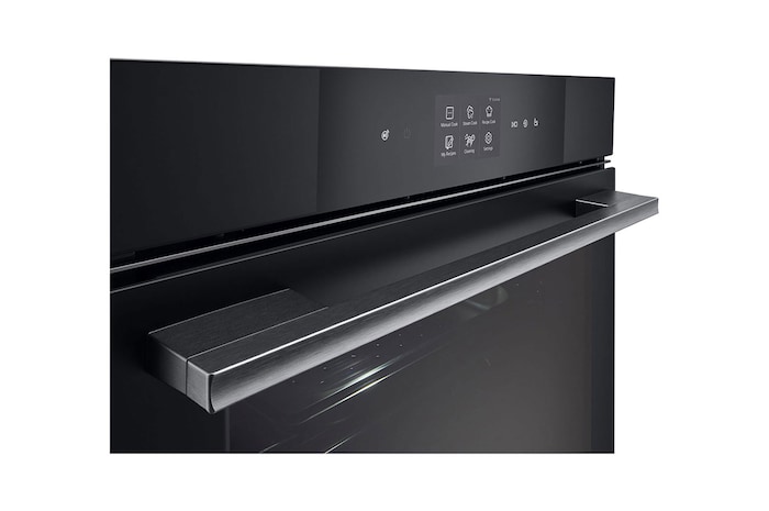 LG 76L InstaView Series 9 Full Steam Oven, Glass, BO609B2BG4, Front View