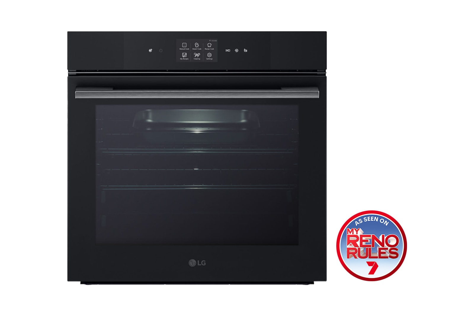 Front view of 76L InstaView Series 9 Full Steam Oven, Glass BO609B2BG4
