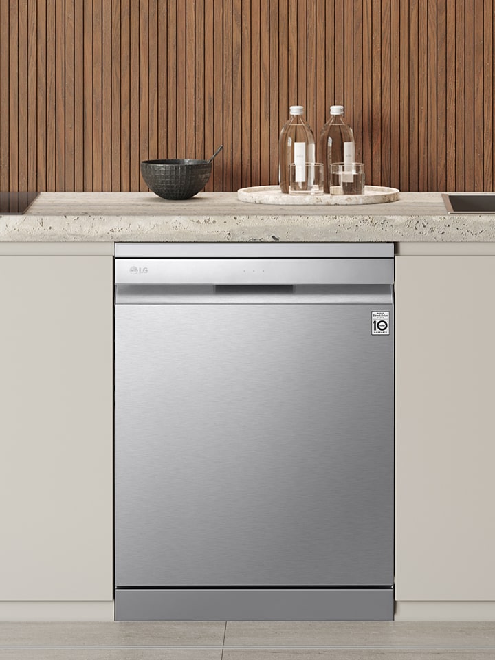 Interior lifestyle image showcasing the LG free-standing Dishwasher