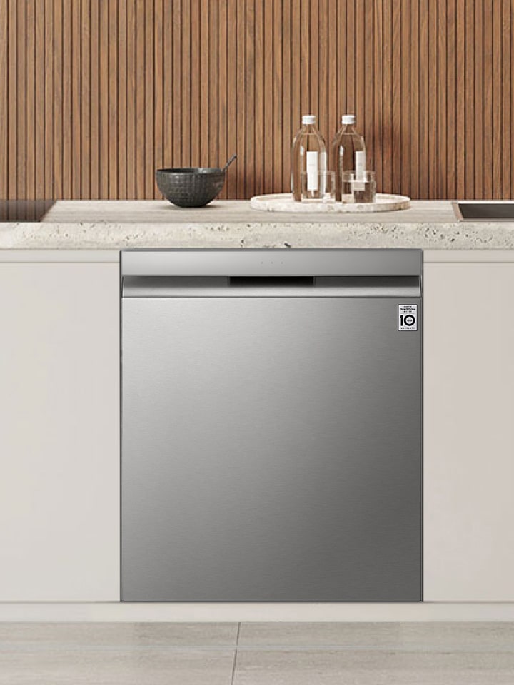 Interior lifestyle image showcasing the LG free-standing Dishwasher