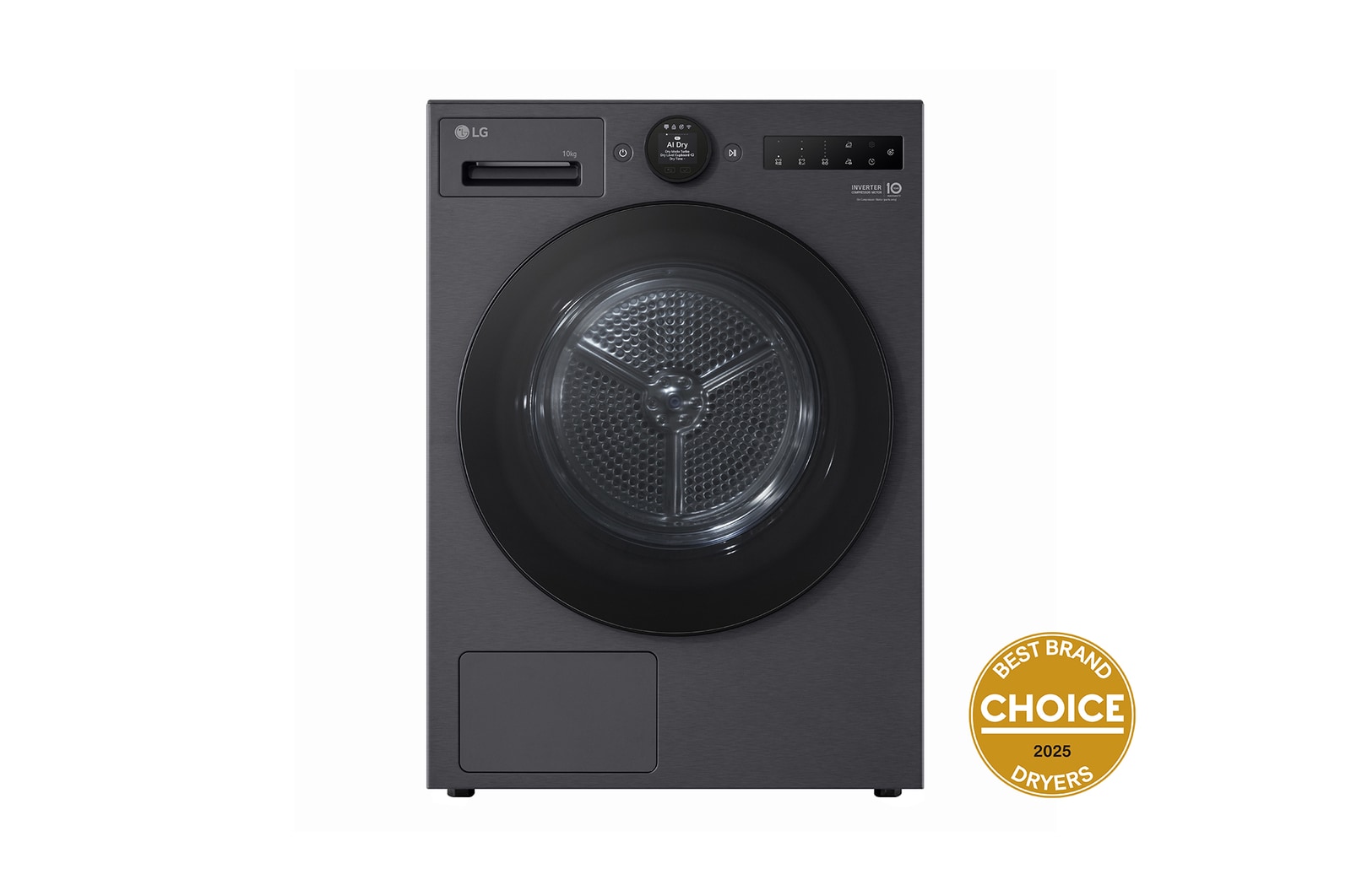 Front view of 10kg Series 9 Heat Pump Dryer - 9 Star DXH9-10MB