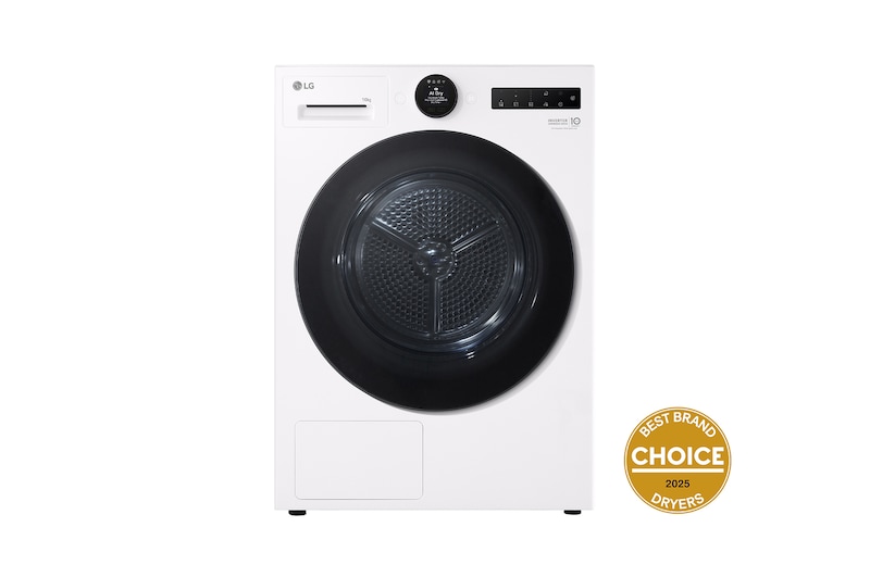 Front view of 10kg Series 9 Heat Pump Dryer - 9 Star DXH9-10W