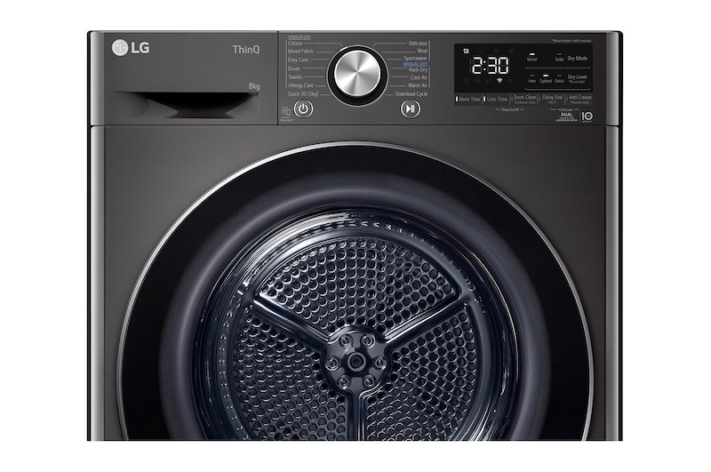 LG 8kg Series 9 Heat Pump Dryer - 9 Star, DVH9-08B