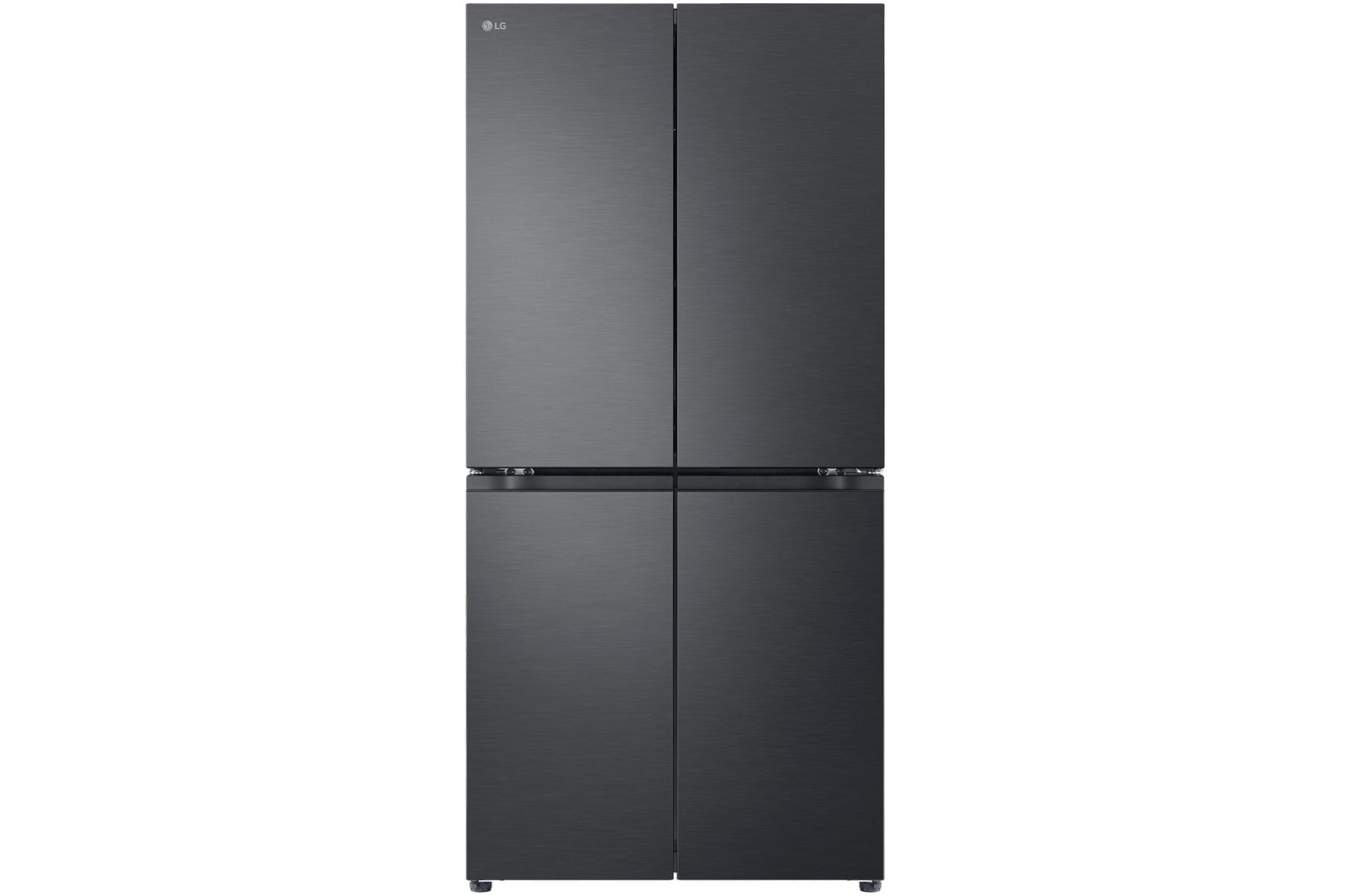 Front view of 530L Slim French Door Fridge - Matte Black GF-B505BB