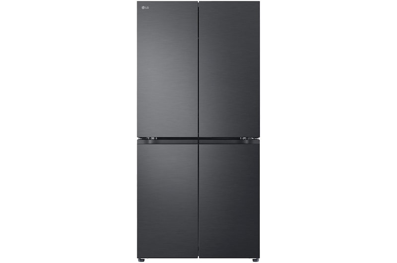 Front view of 530L Slim French Door Fridge - Matte Black GF-B505BB
