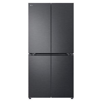 Front view of 530L Slim French Door Fridge - Matte Black GF-B505BB