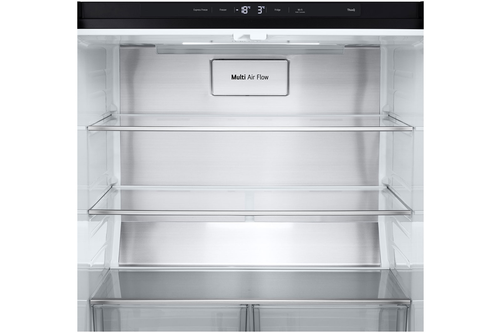 LG 530L Slim French Door Fridge - Matte Black, GF-B505MBL
