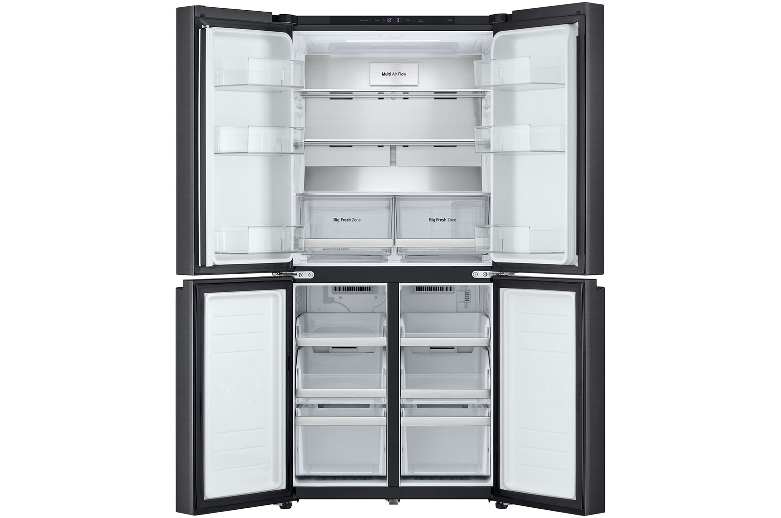 LG 530L Slim French Door Fridge - Matte Black, GF-B505MBL
