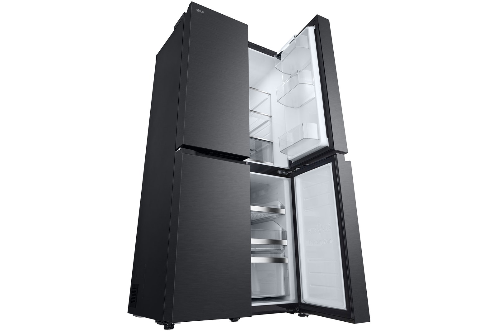 LG 530L Slim French Door Fridge - Matte Black, GF-B505MBL