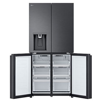 LG 506L Slim French Door Fridge - Plumbed, GF-L500MBL