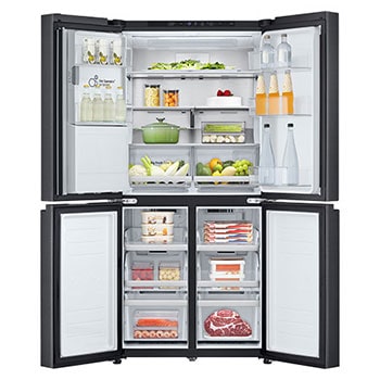 LG 506L Slim French Door Fridge - Plumbed, GF-L500MBL