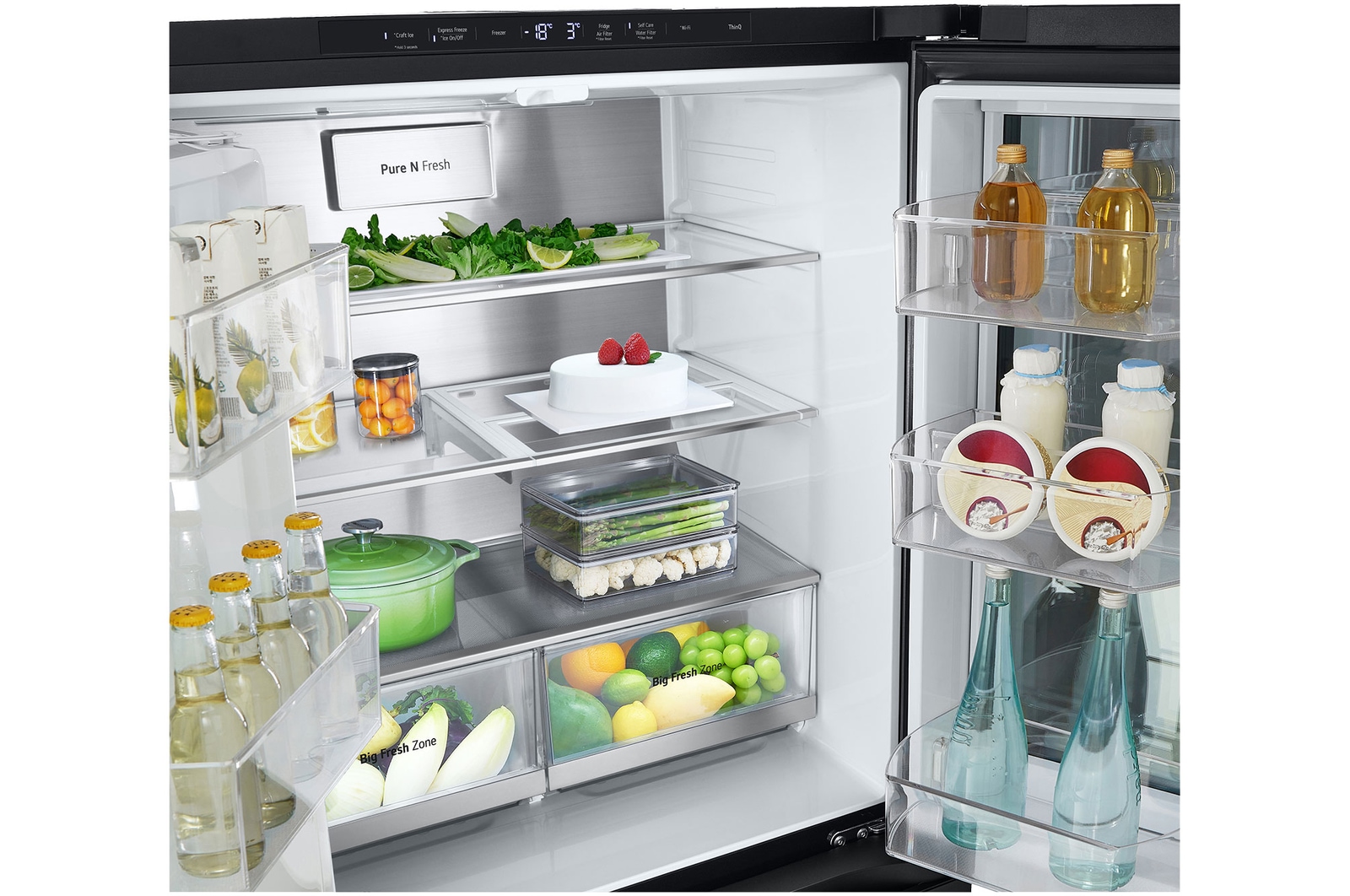 LG 508L Slim French Door Fridge with InstaViewᵀᴹ, GF-V500MBLC
