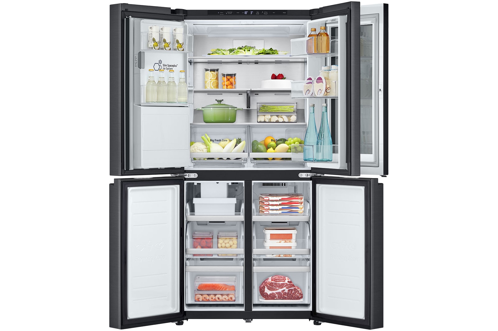 LG 508L Slim French Door Fridge with InstaViewᵀᴹ, GF-V500MBLC