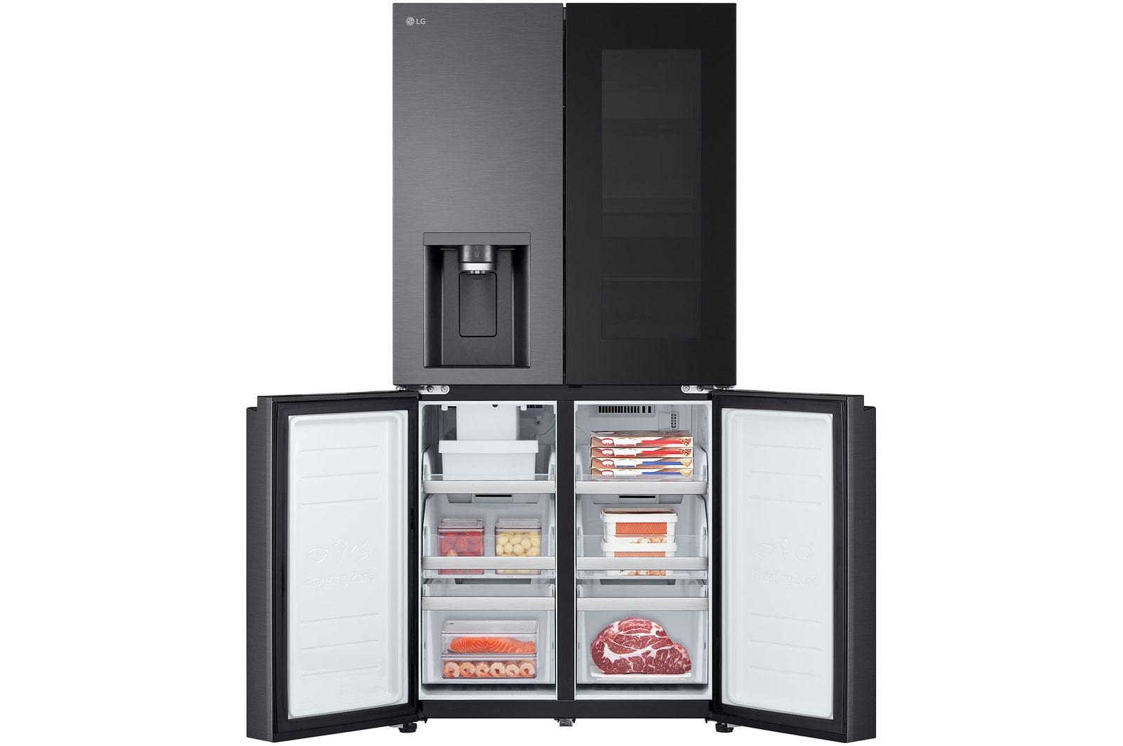 LG 508L Slim French Door Fridge with InstaViewᵀᴹ, GF-V500MBLC