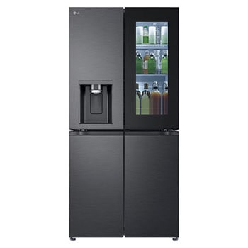 Front view of 508L Slim French Door Fridge with InstaViewᵀᴹ GF-V500MBLC
