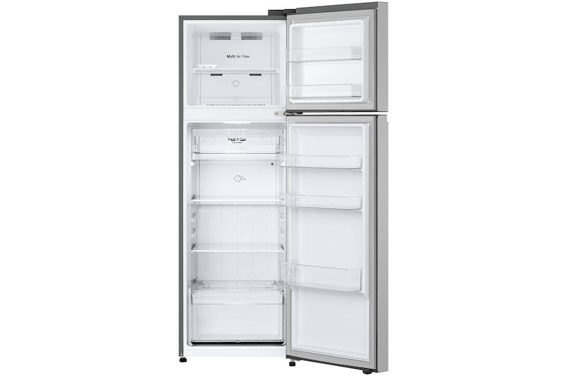 LG 266L Top Mount Fridge - Stainless Finish, GT-2SI, Door Open