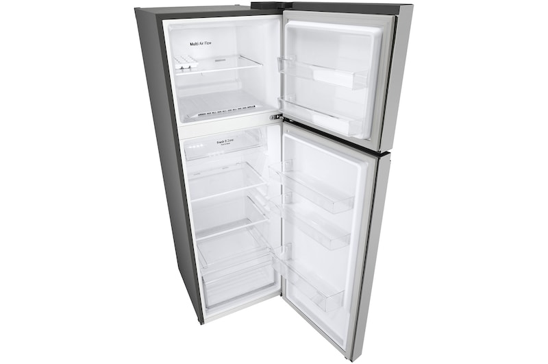 Top perspective view LG GT-2SI 266L Top Mount Fridge - Stainless Finish