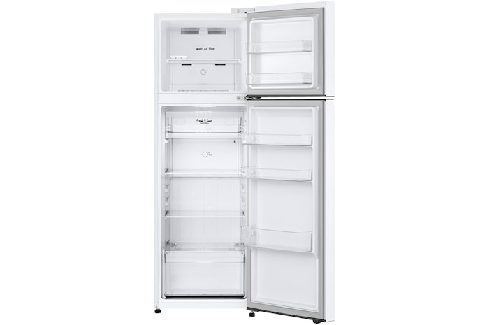 Front all door open LG GT-2WI 266L Top Mount Fridge - White
