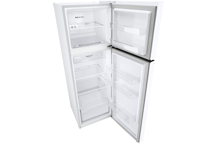 Top perspective view LG GT-2WI 266L Top Mount Fridge - White