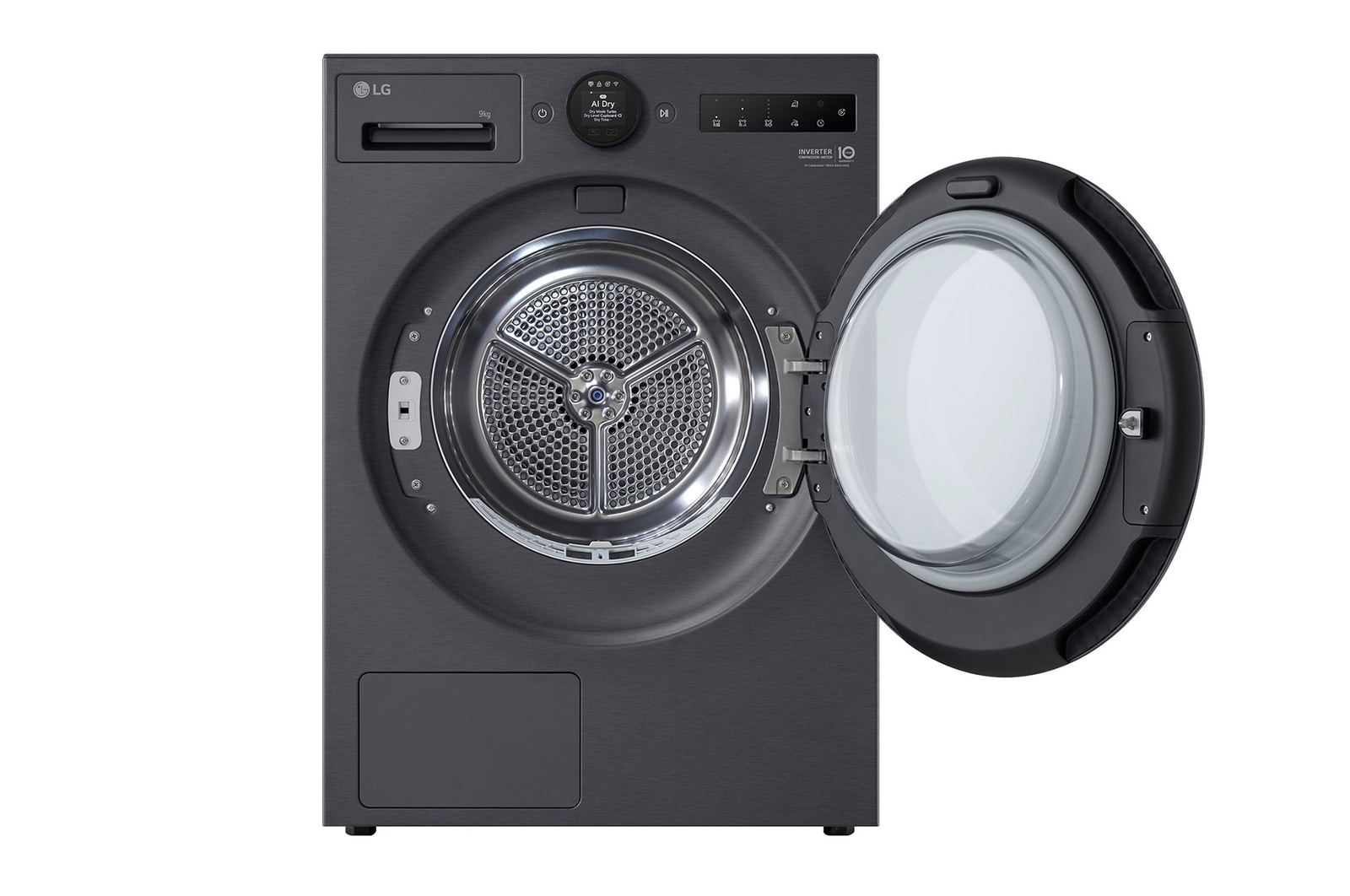 LG 9kg Series 9 Heat Pump Dryer - 9 Star, DXH9-09MB, Door Open