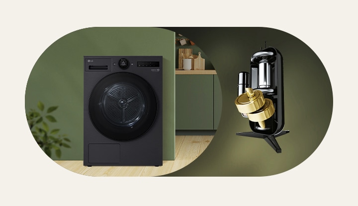 Image of LG heat pump dryer and AI Inverter