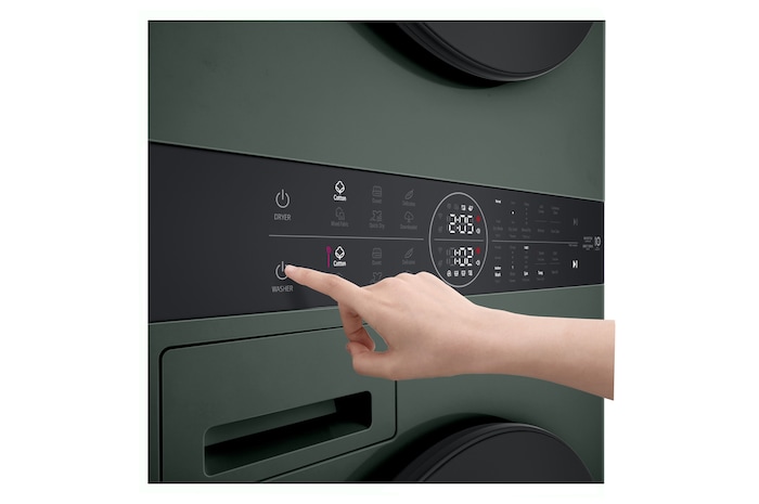 detail of the detergent drawer