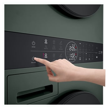 detail of the detergent drawer