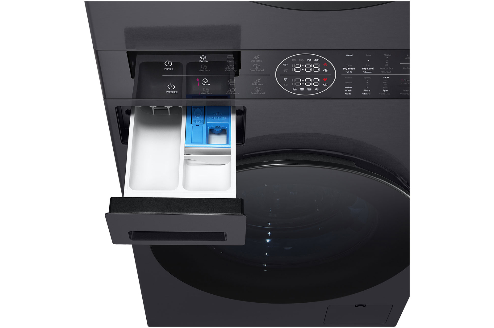 detail of the center control panel