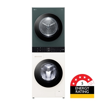 LG 12/9kg WashTower™ Stacked Washer Dryer Green/Beige, WWT-1209FGB